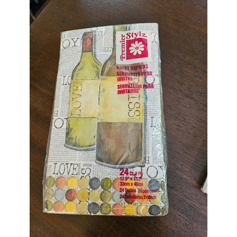 Chris's Stuff Napkins Lot 8 Multicolor Wine Themed Novelty Beverage Guest